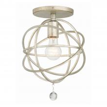  9220-OS_CEILING - Solaris 1 Light Olde Silver Semi Flush Mount