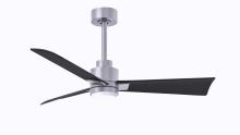 Matthews Fan Company AKLK-BN-BK-42 - Alessandra 3-blade transitional ceiling fan in brushed nickel finish with matte black blades. Opti