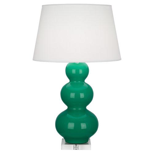 Emerald Triple Gourd Table Lamp