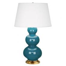 Robert Abbey 323X - Peacock Triple Gourd Table Lamp