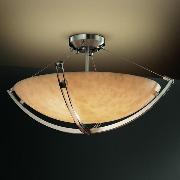 18" LED Semi-Flush Bowl w/ Crossbar