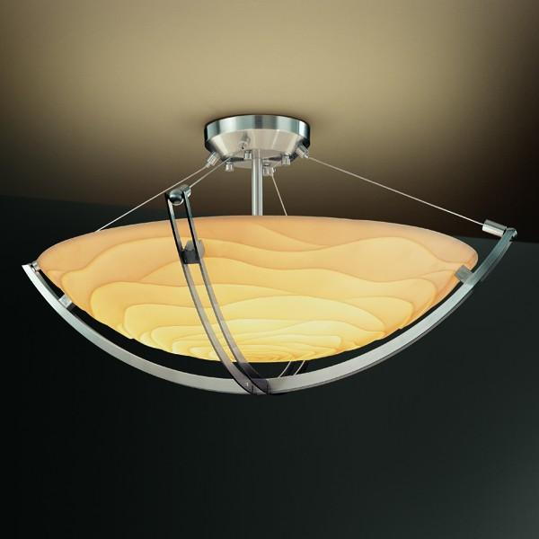 18" LED Semi-Flush Bowl w/ Crossbar