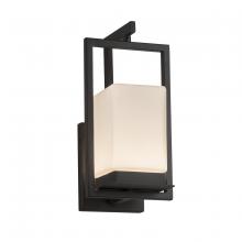 Justice Design Group FSN-7511W-OPAL-MBLK - Laguna 1-Light LED Outdoor Wall Sconce