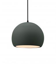 Justice Design Group CER-6530-PWGN-MBLK-BKCD-LED1-700 - Small Globe LED Pendant