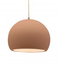 Justice Design Group CER-6535-ADOB-ABRS-BEIG-TWST-LED1-700 - Large Globe LED Pendant