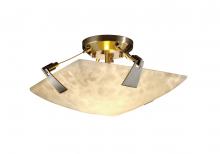 Justice Design Group CLD-9630-25-NCKL-LED2-2000 - 14" LED Semi-Flush Bowl w/ Tapered Clips