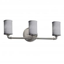 Justice Design Group FAB-8463-10-GRAY-NCKL-LED3-2100 - Bronx 3-Light LED Bath Bar