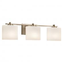 Justice Design Group FSN-8443-30-OPAL-BRSS-LED3-2100 - Era 3-Light LED Bath Bar