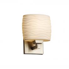 Justice Design Group POR-8437-30-WAVE-NCKL-LED1-700 - Regency ADA 1-Light LED Wall Sconce