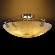 Justice Design Group FAL-9632-35-NCKL-LED5-5000 - 24" LED Semi-Flush Bowl w/ Tapered Clips