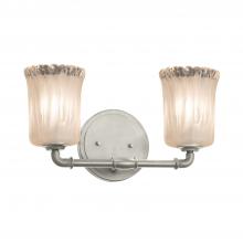 Justice Design Group GLA-8462-16-WTFR-NCKL - Bronx 2-Light Bath Bar