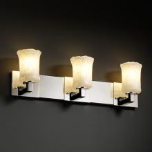 Justice Design Group GLA-8923-16-AMBR-NCKL - Modular 3-Light Bath Bar