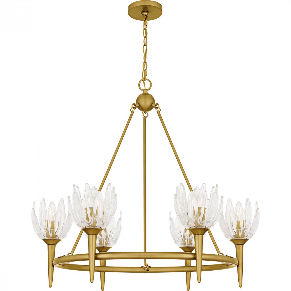 Shea 6-Light Brushed Gold Chandelier