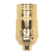 Satco Products Inc. 80/1669 - Standard Keyless Socket; 1/8 IPS; Aluminum; Brite Gilt Finish; 660W; 250V