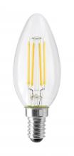 Satco Products Inc. S12115 - 4.5 Watt; B11 LED; Clear; 350 Lumens; 3000K; European base; 120 Volt