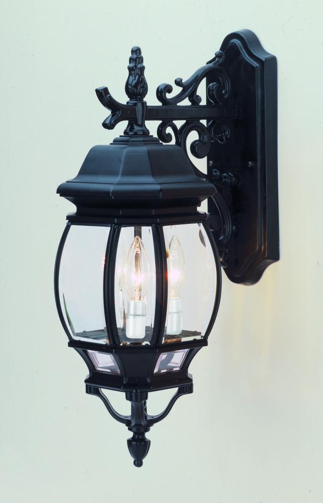 Francisco 3-Light Outdoor Beveled Glass Armed Wall Lantern