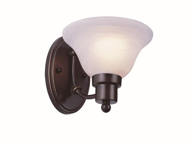 Perkins 1-Light Armed Indoor Wall Sconce with Glass Bell Shade