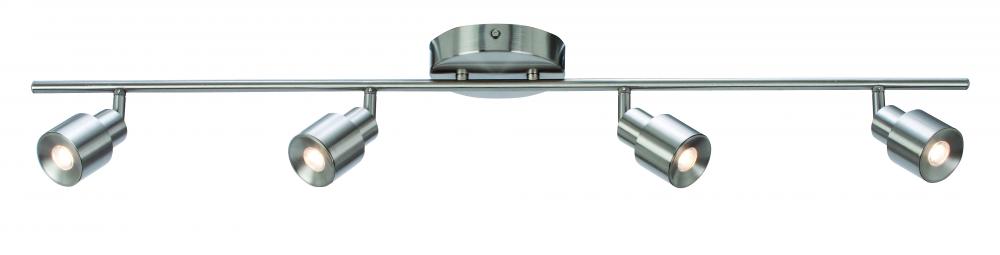 Core 4-Head LED Fixed Rail - Satin Nickel