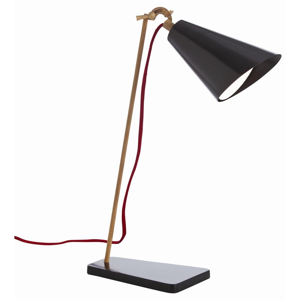 One Light Antique Black Desk Lamp