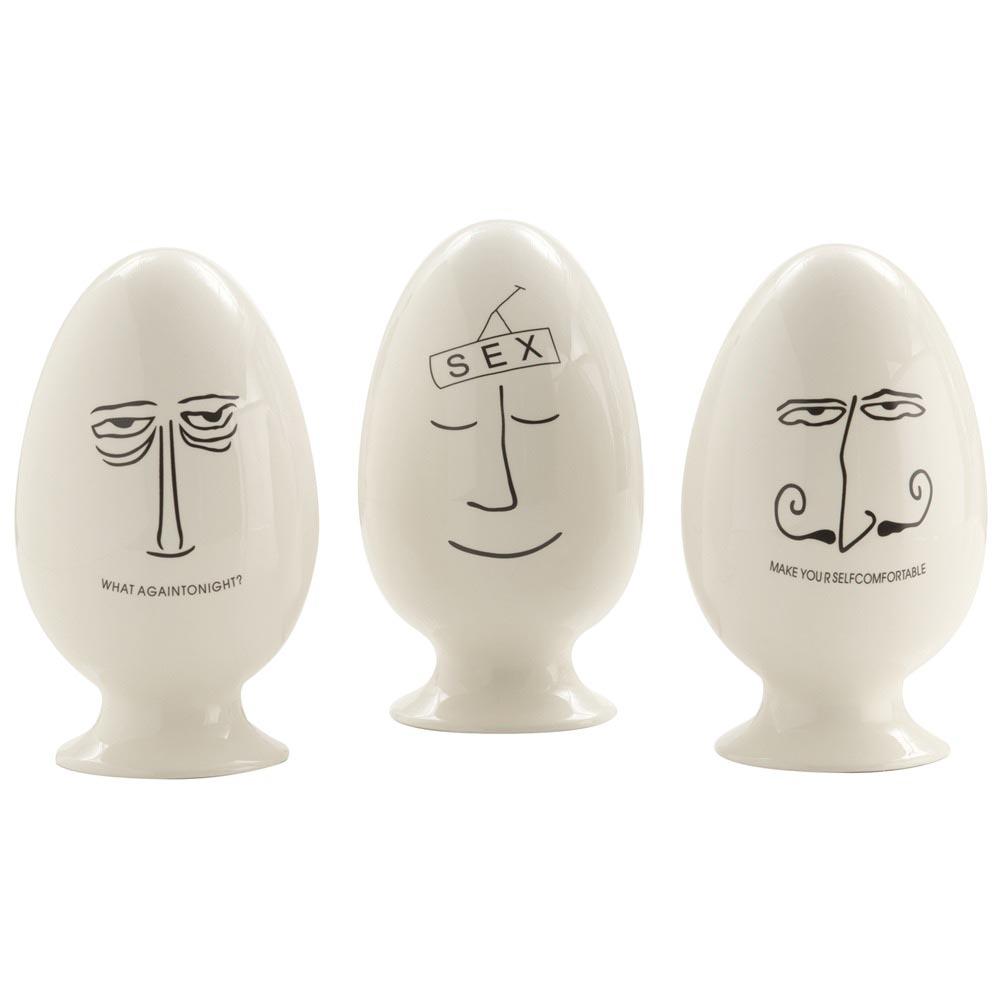 Jamison Porcelian Sex Eggheads, Set of 3