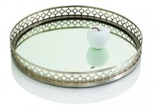 Arteriors Home 6297 - Asher Round Iron/Mirror Tray