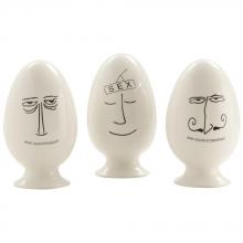 Arteriors Home 7267 - Jamison Porcelian Sex Eggheads, Set of 3