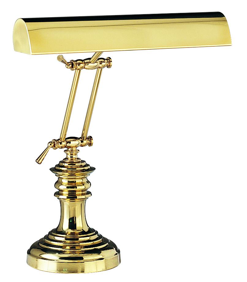 Two Light Polished Brass Desk Lamp