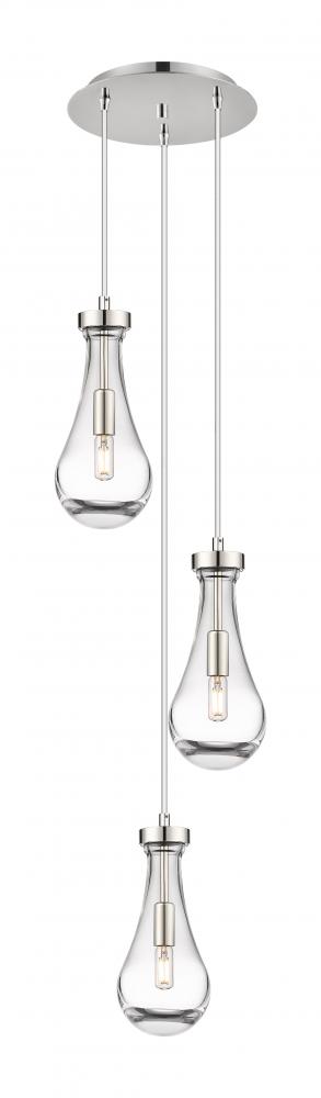 Owego - 3 Light - 13 inch - Polished Nickel - Multi Pendant