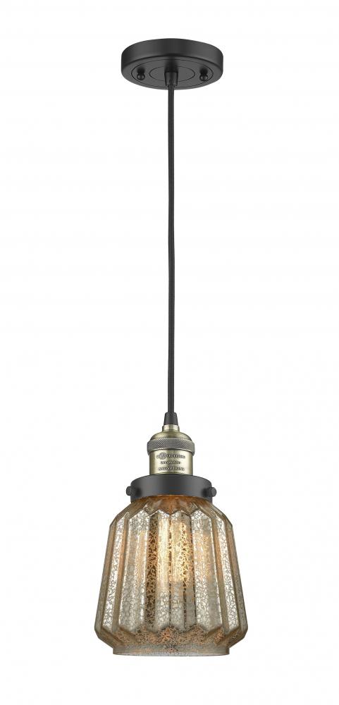 Chatham - 1 Light - 7 inch - Black Antique Brass - Cord hung - Mini Pendant