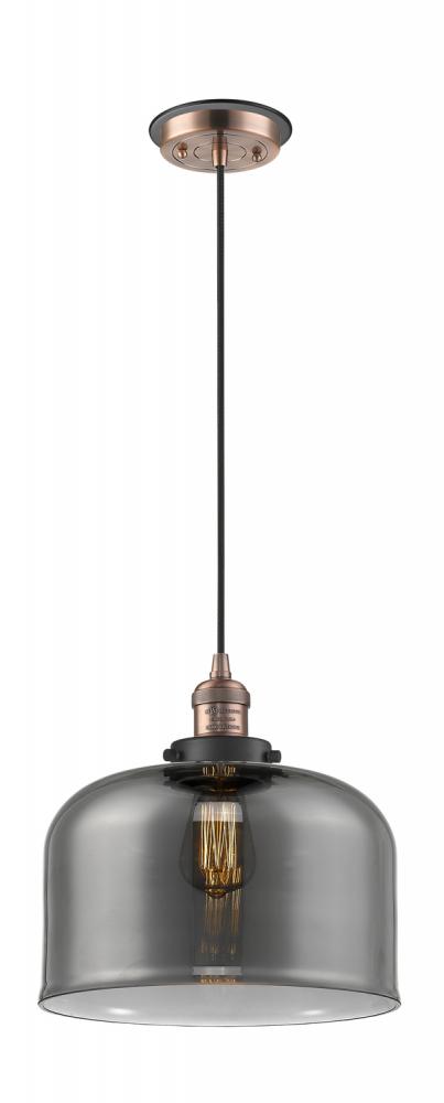 Bell - 1 Light - 12 inch - Antique Copper - Cord hung - Mini Pendant