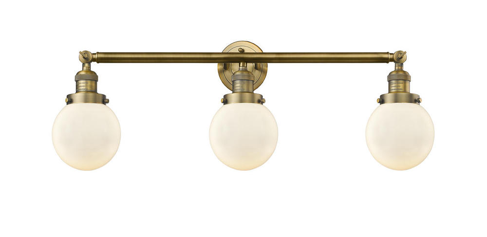 Beacon - 3 Light - 30 inch - Brushed Brass - Bath Vanity Light