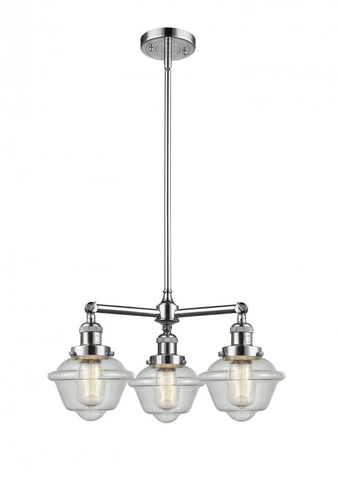 Oxford - 3 Light - 20 inch - Polished Chrome - Stem Hung - Chandelier