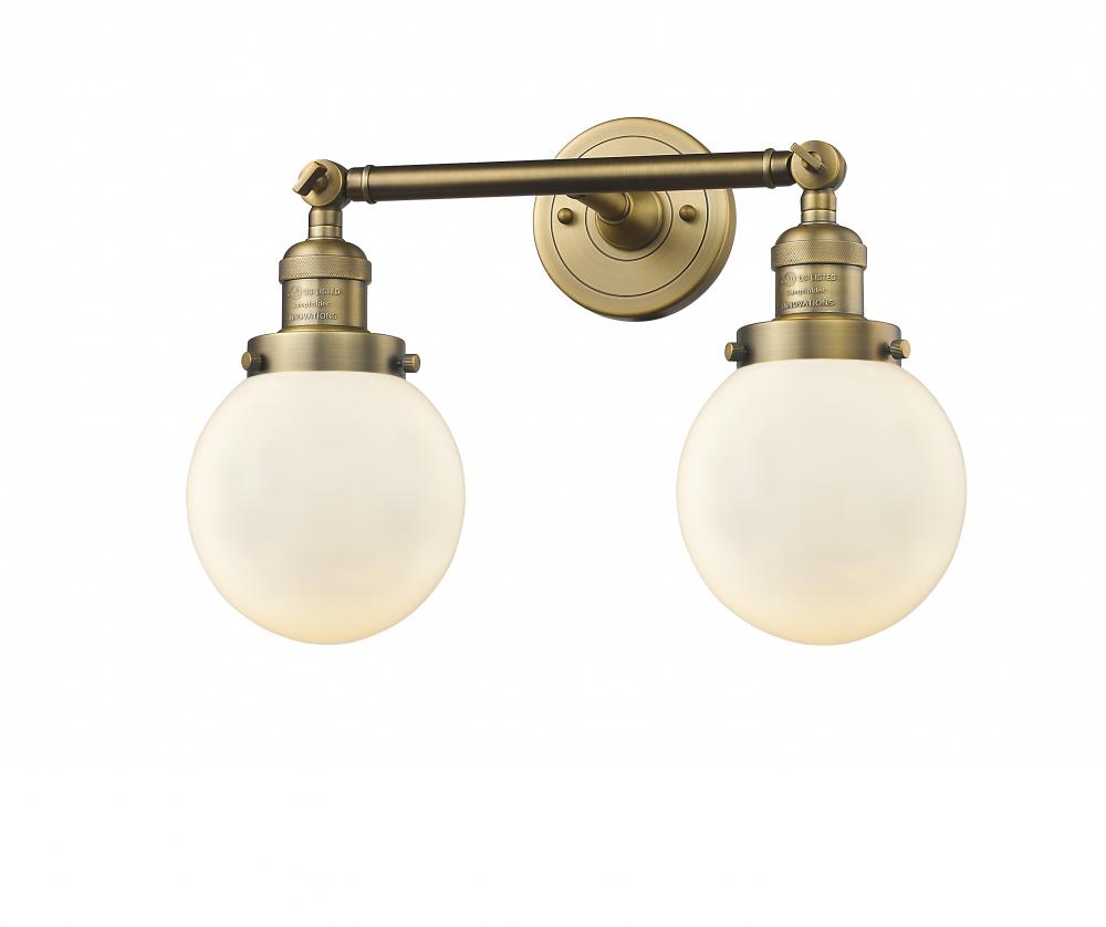 Beacon - 2 Light - 17 inch - Brushed Brass - Bath Vanity Light