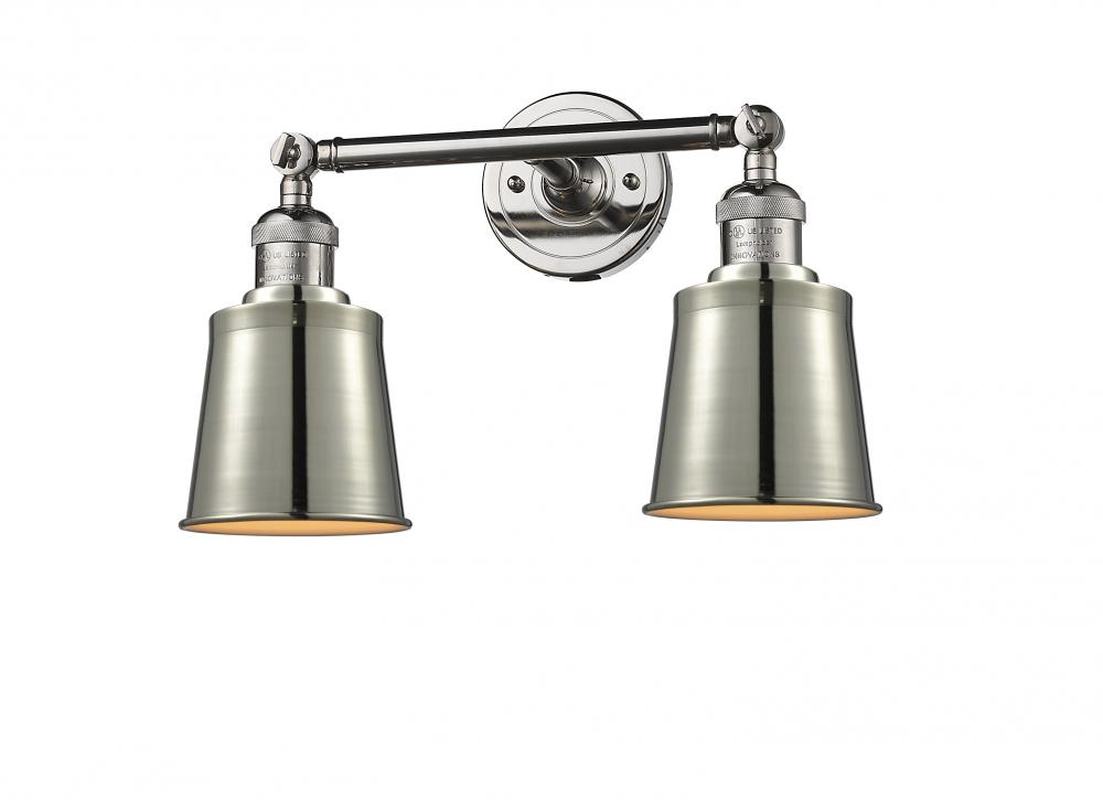 Addison - 2 Light - 16 inch - Polished Nickel - Bath Vanity Light