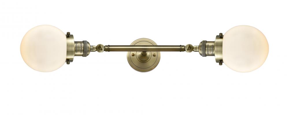 Beacon - 2 Light - 6 inch - Antique Brass - Bath Vanity Light