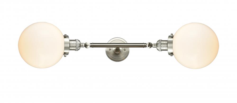 Beacon - 2 Light - 8 inch - Brushed Satin Nickel - Bath Vanity Light