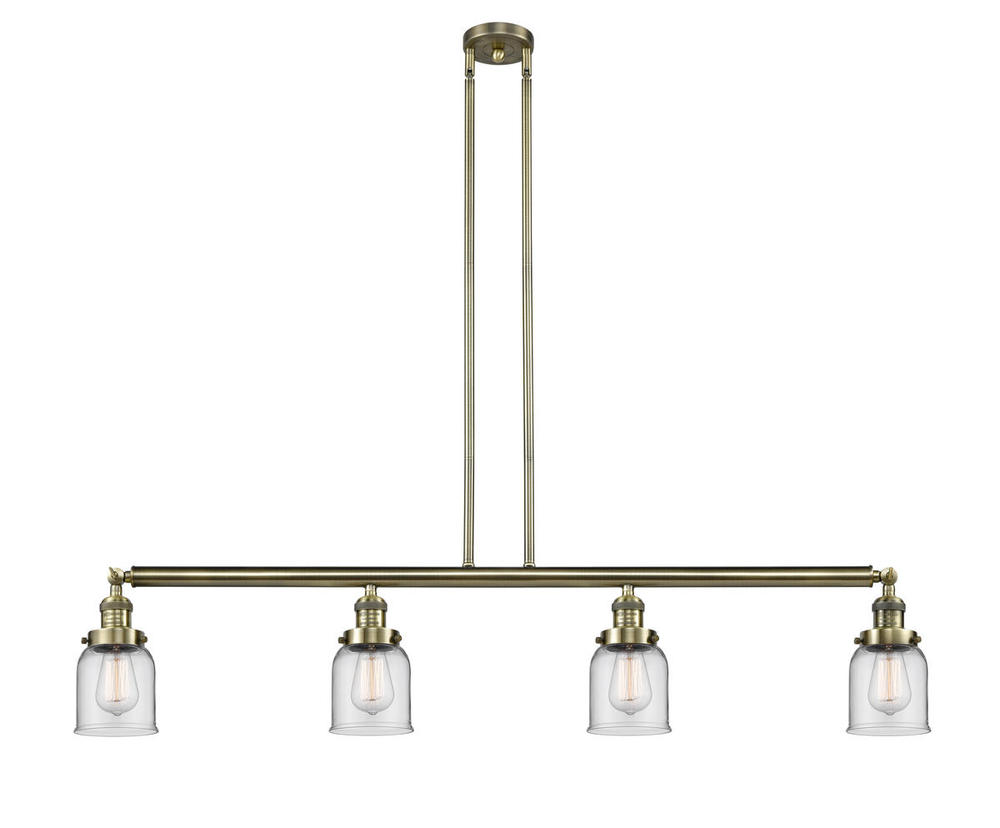 Bell - 4 Light - 50 inch - Antique Brass - Stem Hung - Island Light