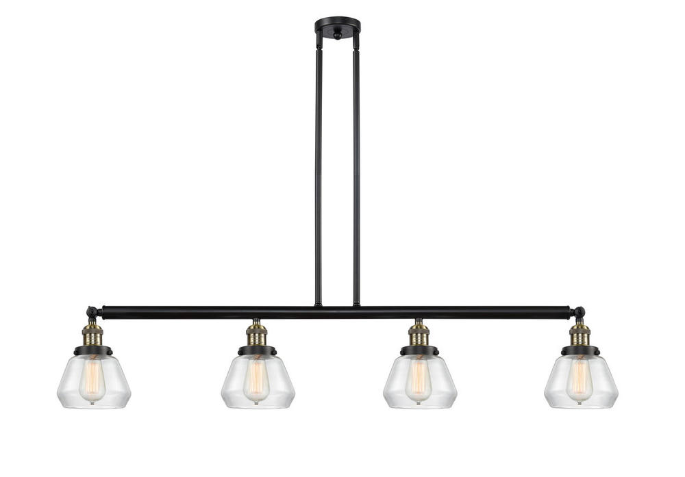 Fulton - 4 Light - 51 inch - Black Antique Brass - Stem Hung - Island Light