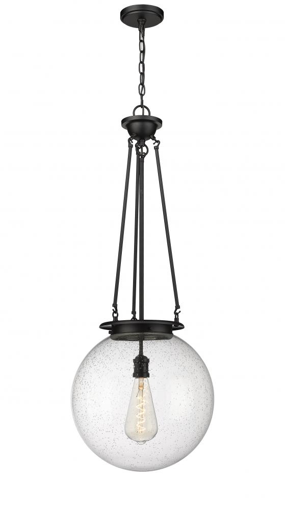 Beacon - 1 Light - 16 inch - Matte Black - Chain Hung - Pendant