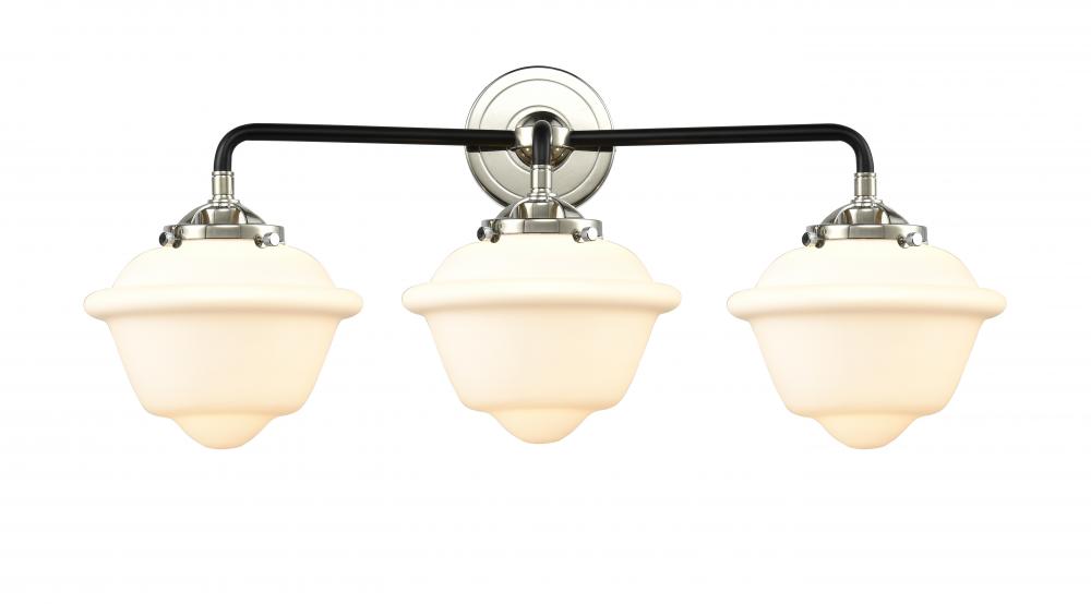 Oxford - 3 Light - 26 inch - Black Polished Nickel - Bath Vanity Light