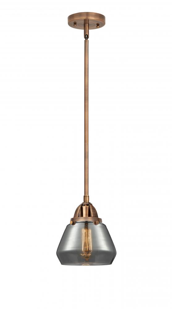 Fulton - 1 Light - 7 inch - Antique Copper - Cord hung - Mini Pendant