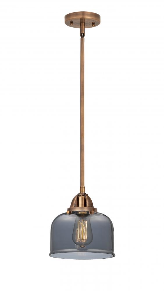 Bell - 1 Light - 8 inch - Antique Copper - Cord hung - Mini Pendant