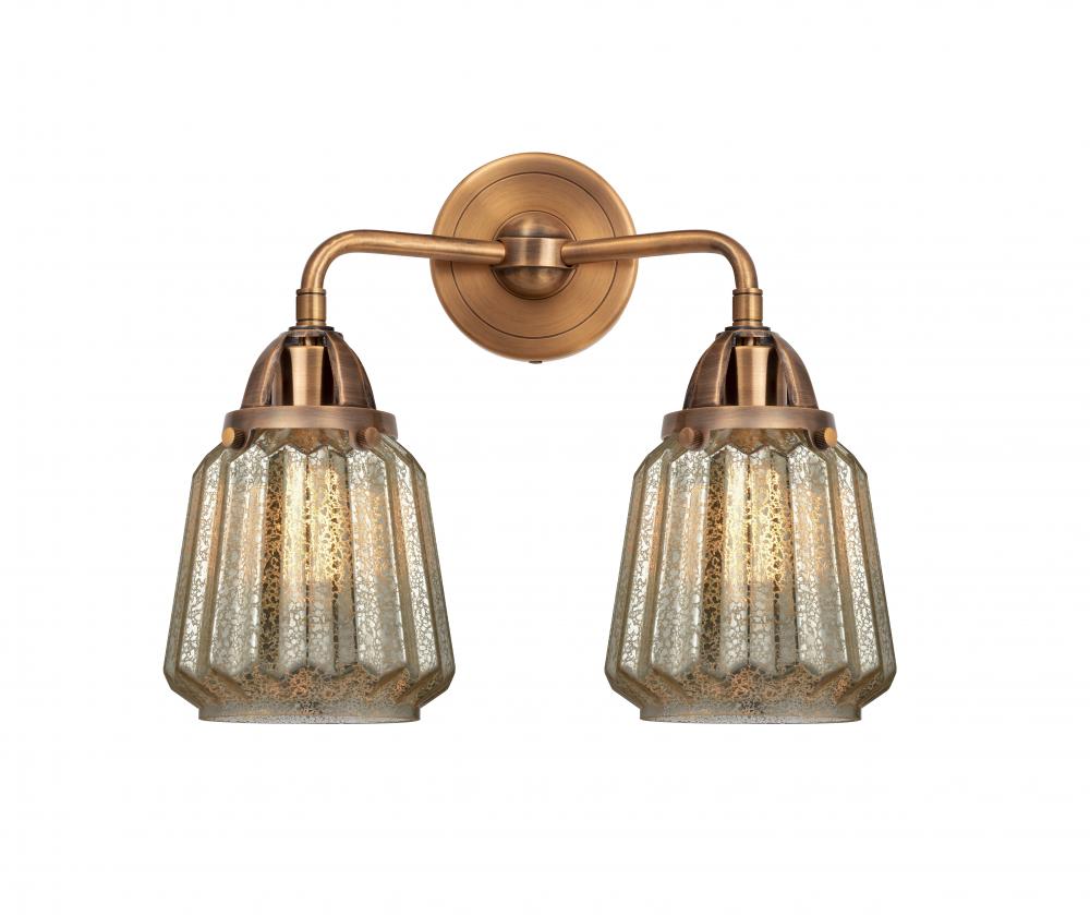 Chatham - 2 Light - 14 inch - Antique Copper - Bath Vanity Light