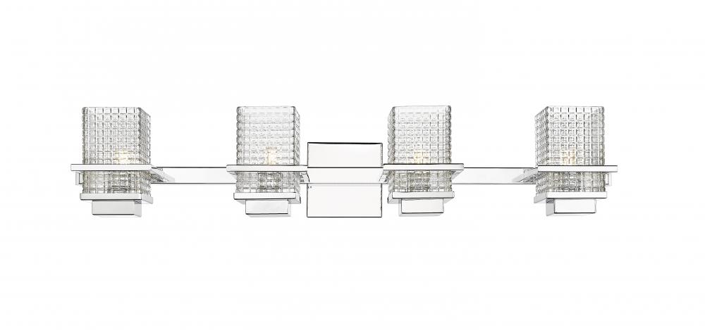 Wellfleet - 4 Light - 33 inch - Polished Chrome - Bath Vanity Light