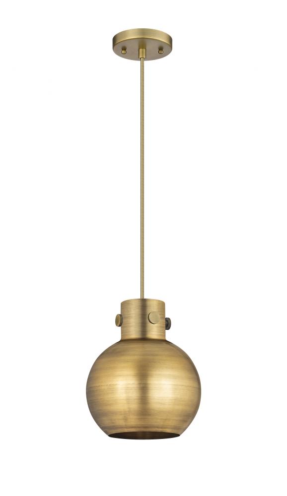 Newton Sphere - 1 Light - 8 inch - Brushed Brass - Cord hung - Pendant