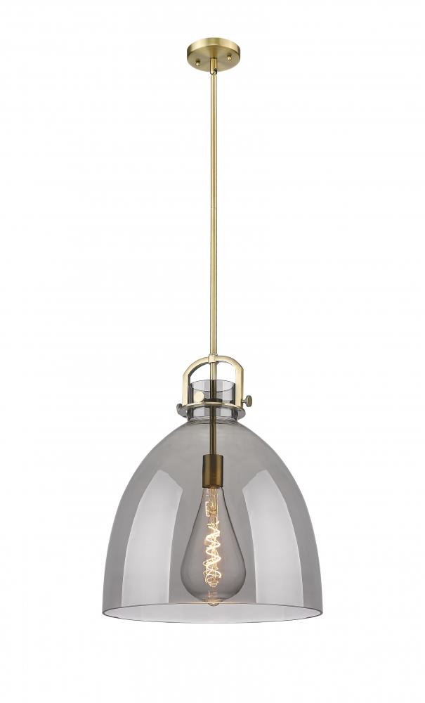 Newton Bell - 1 Light - 16 inch - Brushed Brass - Pendant