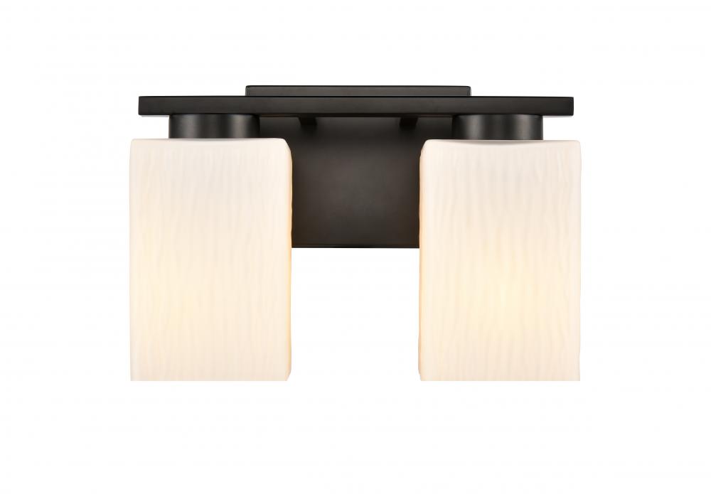 Juneau - 2 Light - 11 inch - Matte Black - Bath Vanity Light