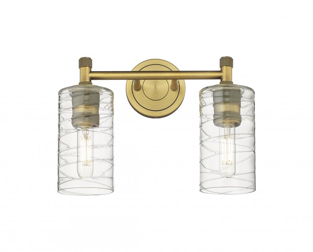 Crown Point - 2 Light - 14 inch - Brushed Brass - Bath Vanity Light