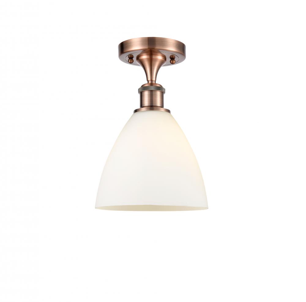 Bristol - 1 Light - 8 inch - Antique Copper - Semi-Flush Mount