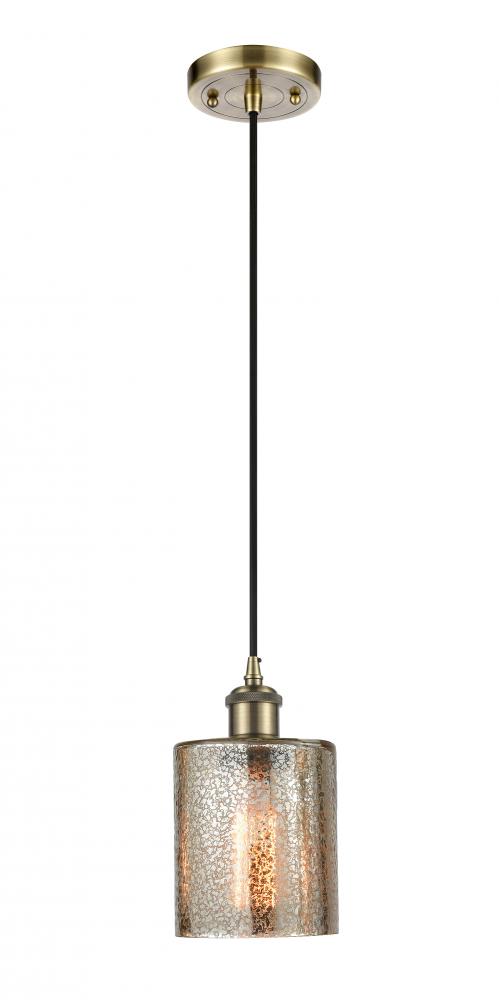 Cobbleskill - 1 Light - 5 inch - Antique Brass - Cord hung - Mini Pendant